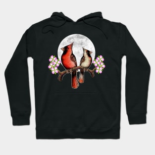 Red Cardinal dogwood flower North Carolina Virginia Hoodie